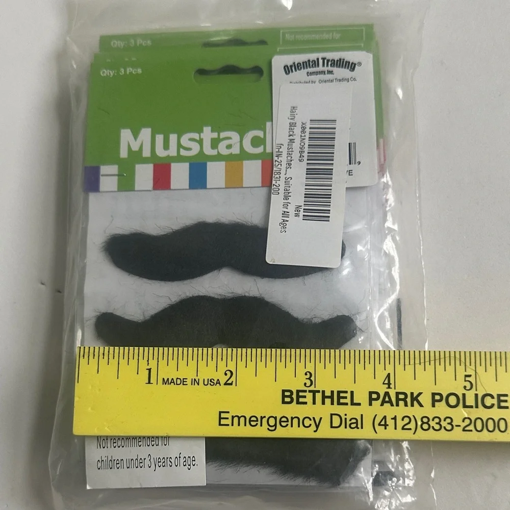 Oriental Trading Black Mustache Set-36 - Picture 6 of 8